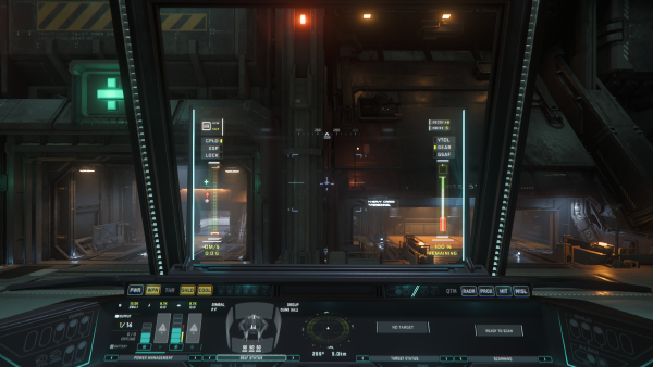 The Nomad's cockpit view