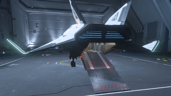 The Titan viewed from the rear, with cargo ramp deployed