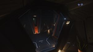 The Nomad's angular interior design.